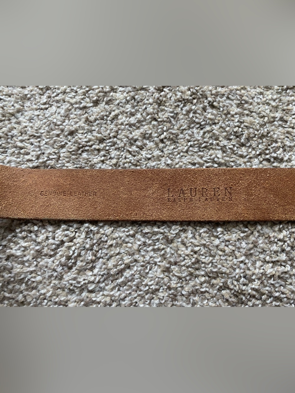 VTG Lauren Ralph Lauren Tan brown leather Ring Belt equestrian Gold Buckle XL - Picture 2 of 9